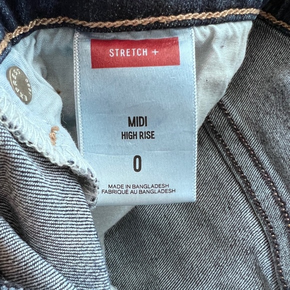 Express Blue Jean Shorts High-Waisted Cuffed - Picture 6 of 6